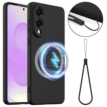 Samsung Galaxy S25 Edge Liquid Silikonskal - MagSafe-kompatibelt - Svart