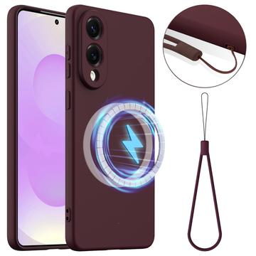 Samsung Galaxy S25 Edge Liquid Silikonskal - MagSafe-kompatibelt - Vinröd