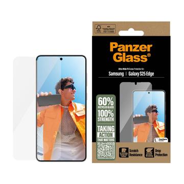 Samsung Galaxy S25 Edge PanzerGlass Ultra-Wide Fit EasyAligner Skärmskydd - 9H - Genomskinlig