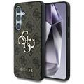 Samsung Galaxy S25 Guess 4G Big Metal Logo Hybrid Skal - Brun