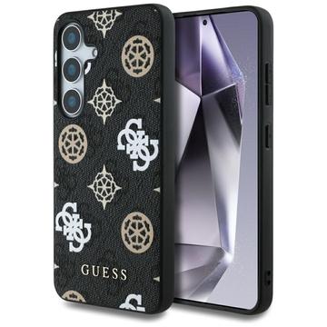 Samsung Galaxy S25 Guess 4G Printed Colored Peony Pattern MagSafe Skal - Svart