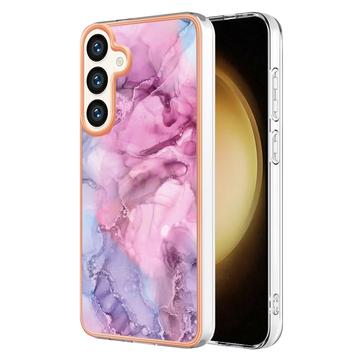Samsung Galaxy S25 Marble Pattern Elektropläterat IMD TPU Skal