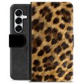 Samsung Galaxy S25+ Premium Plånboksfodral - Leopard