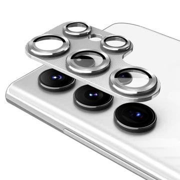 Samsung Galaxy S25 Ultra Hat Prince Full Cover Kameralinsskydd i Härdat Glas - Silver