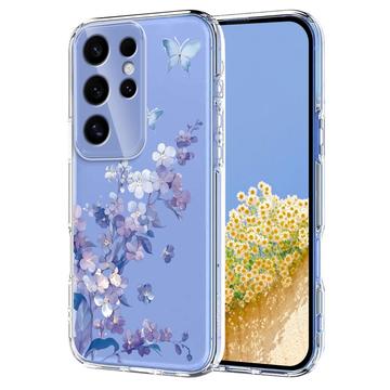Samsung Galaxy S25 Ultra Blommigt TPU-skal - Lila