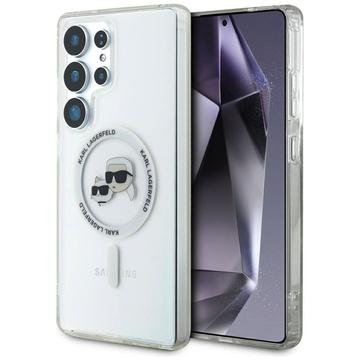 Samsung Galaxy S25 Ultra Karl Lagerfeld IML Karl&Choupette Heads Skal - MagSafe-kompatibelt - Genomskinlig