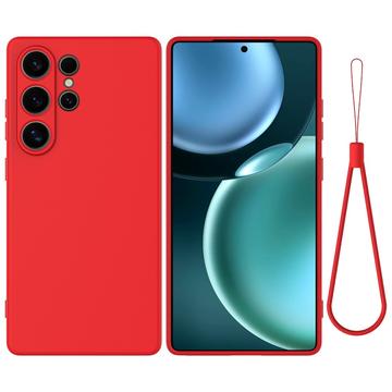 Samsung Galaxy S25 Ultra Flytande silikon skal med handrem