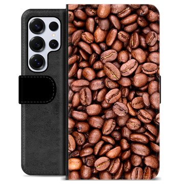Samsung Galaxy S25 Ultra Premium Plånboksfodral - Kaffebönor