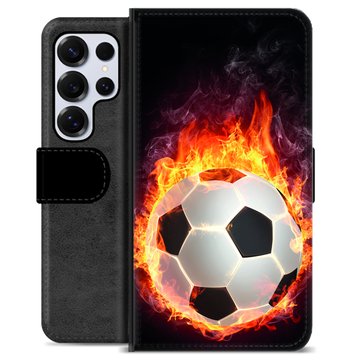 Samsung Galaxy S25 Ultra Premium Plånboksfodral - Fotbollsflamma