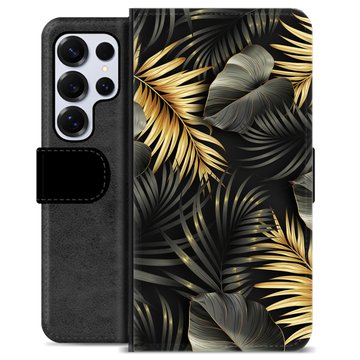 Samsung Galaxy S25 Ultra Premium Plånboksfodral - Gyllene Löv