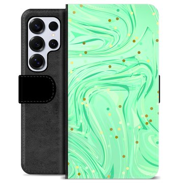 Samsung Galaxy S25 Ultra Premium Plånboksfodral - Grön Mynta