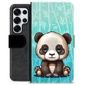 Samsung Galaxy S25 Ultra Premium Plånboksfodral - Panda