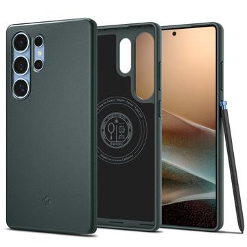 Samsung Galaxy S25 Ultra Spigen Thin Fit Mag MagSafe Skal - Abyss grön