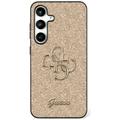 Samsung Galaxy S25+ Guess Fixed Glitter 4G Metal Logo Skal - Guld