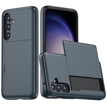 Samsung Galaxy S25+ Hybridskal med Skjutkortplats - Mörkblå