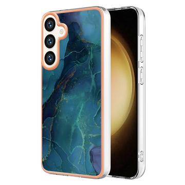 Samsung Galaxy S25+ Marble Pattern Elektropläterat IMD TPU Skal - Grön