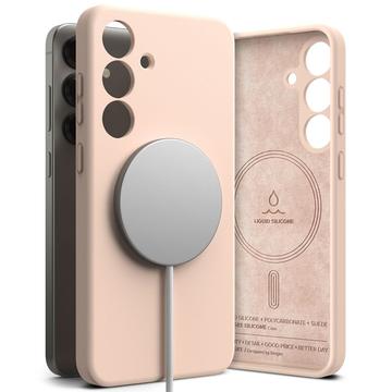 Samsung Galaxy S25+ Ringke Liquid Silicone MagSafe Skal - Rosa Sand