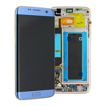 Samsung Galaxy S7 Edge framskal & LCD display GH97-18533G - blå