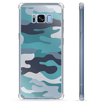 Samsung Galaxy S8 Hybridskal - Blå Kamouflage
