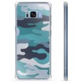 Samsung Galaxy S8+ Hybridskal - Blå Kamouflage