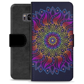 Samsung Galaxy S8+ Premium Plånboksfodral - Färgrik Mandala