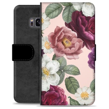 Samsung Galaxy S8+ Premium Plånboksfodral - Romantiska Blommor