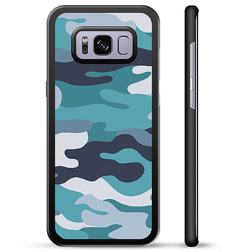 Samsung Galaxy S8 Skyddsskal - Blå Kamouflage