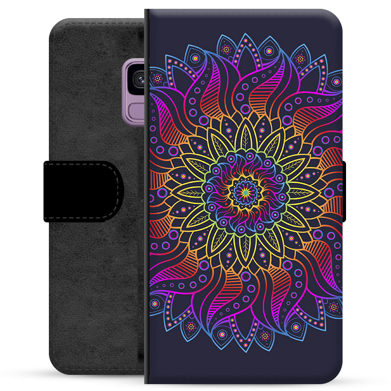 Samsung Galaxy S9 Premium Plånboksfodral - Färgrik Mandala