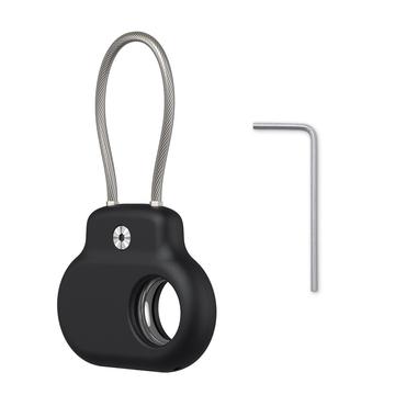 Samsung Galaxy SmartTag/SmartTag2 Silikonfodral med tråd i rostfritt stål