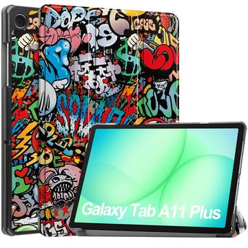 Samsung Galaxy Tab A11+ Tri-Fold Series Smart Folio Fodral - Graffiti