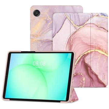 Samsung Galaxy Tab A9/A11 Tech-Protect SmartCase Tri-Fold Folio Fodral - Marmor