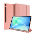 Samsung Galaxy Tab S10 FE+ Dux Ducis Domo Tri-Fold Smart Foliofodral - Rosa