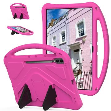 Samsung Galaxy Tab S10 Ultra Stöttåligt Bärskal till Barn - Varmrosa