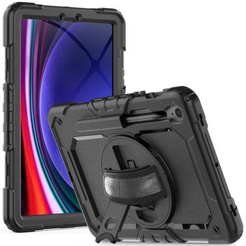 Samsung Galaxy Tab S9/S9 FE/S10 FE/S10 Lite Tech-Protect Solid360 Hybridfodral med rem - Svart