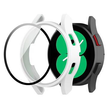 Samsung Galaxy Watch FE Plastskal med Härdat Glas Skärmskydd - 40mm - Vit