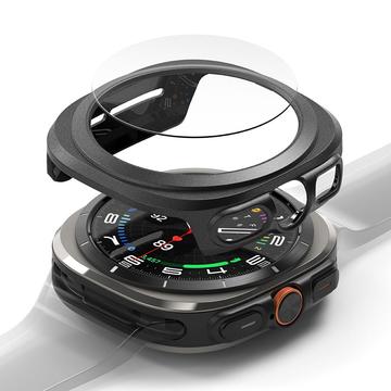 Samsung Galaxy Watch Ultra 2024/2025 Ringke Slim & Glass TPU-fodral med skärmskydd - 47mm - Titan Svart