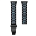 Samsung Galaxy Watch4/Watch4 Classic Armband i Rostfritt Stål - Mörkblå / Svart