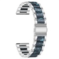 Samsung Galaxy Watch4/Watch4 Classic Armband i Rostfritt Stål - Mörkblå / Silver