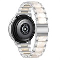 Samsung Galaxy Watch4/Watch4 Classic Armband i Rostfritt Stål - Pärla Vit / Silver