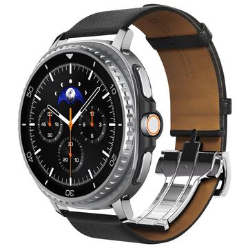Samsung Galaxy Watch8/Watch8 Classic Spigen Enzo läderarmband - 40/44/46mm - Svart