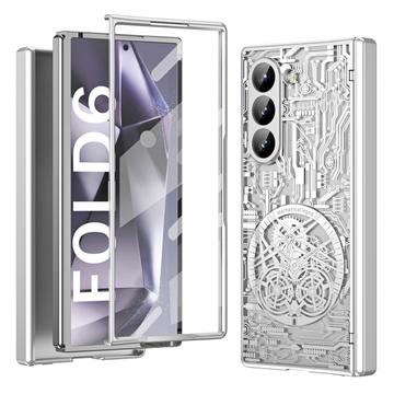Samsung Galaxy Z Fold6 Mechanical Legend Galvaniserat plastfodral - Silver