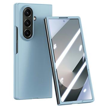 Samsung Galaxy Z Fold7 Plastskal med yttre skärmskydd i härdat glas - Baby Blå