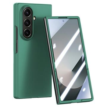 Samsung Galaxy Z Fold7 Plastskal med yttre skärmskydd i härdat glas - Mörkgrön