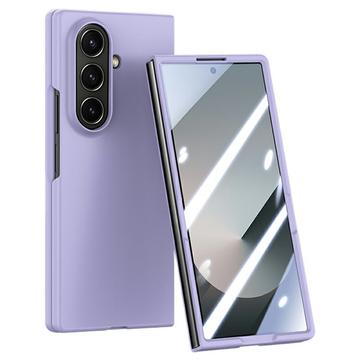 Samsung Galaxy Z Fold7 Plastskal med yttre skärmskydd i härdat glas - Lila