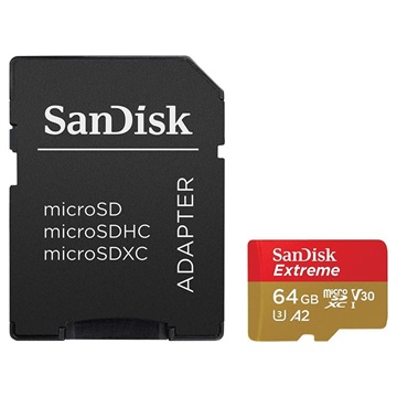 SanDisk Extreme MicroSDXC UHS-I Kort SDSQXA2-064G-GN6MA - 64GB