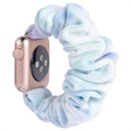 Scrunchie Apple Watch Series 7/SE/6/5/4/3/2/1 Armband - 45mm/44mm/42mm - Blå Nyanser