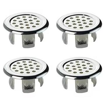 Set med 4 dekorativa överflödesringar för diskbänk - nätring