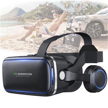 Shinecon 6 Generation G04E 3D VR Headset med Hörlurar