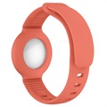 Stöttåligt Apple AirTag Silikonarmband - Orange