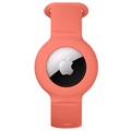 Stöttåligt Apple AirTag Silikonarmband - Orange